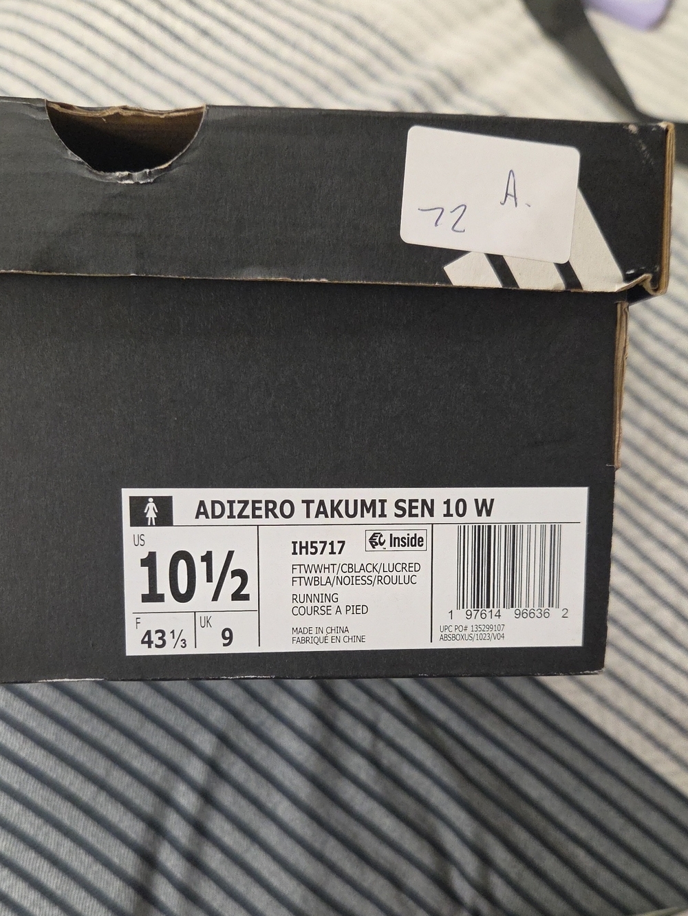 adidas Adizero Takumi Sen 10 W - White and Black